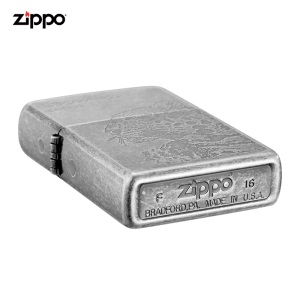 之宝(Zippo)打火机 美洲豹 煤油防风火机 官方旗舰店原装正版 古银款