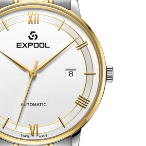 依保路（EXPOOL）瑞士手表 朗柏系列进口钢带机械男士手表EG83.11.99