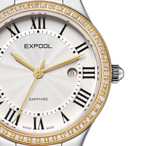 依保路（EXPOOL）瑞士手表 菲芘系列进口钢带石英优雅女士手表EL82.11.100